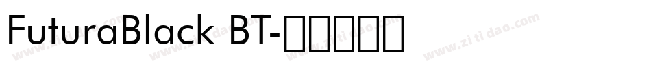 FuturaBlack BT字体转换